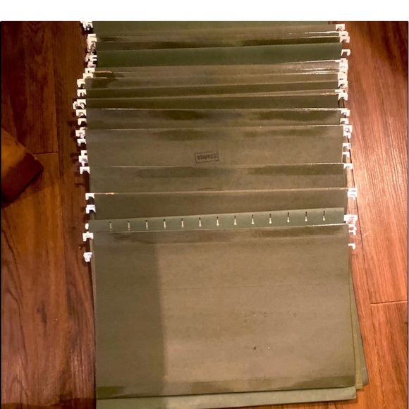 Staple Office 25 Legal Size Hanging File Folders Poshmark